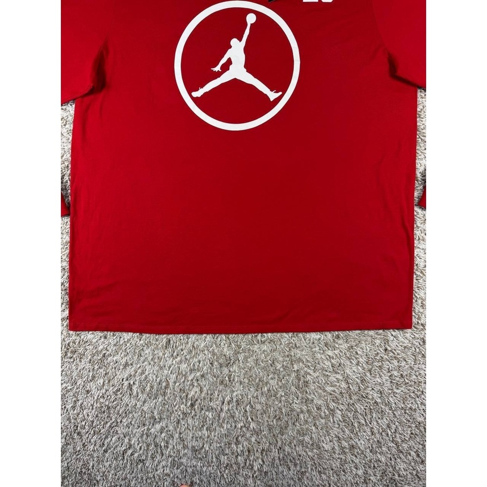 Nike Air Jordan Jumpman Long Sleeve T-Shirt Red Graphic Logo Men's 3XL NWT - Picture 3 of 13